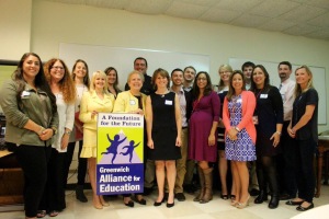 All of the Reaching Out Grant awardees with Executive Director Julie Faryniarz at the Greenwich Alliance Reception